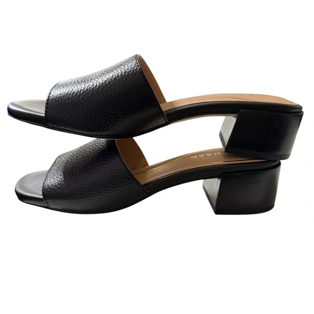 Cole Haan Black Leather Slide Sandals · Size 5
